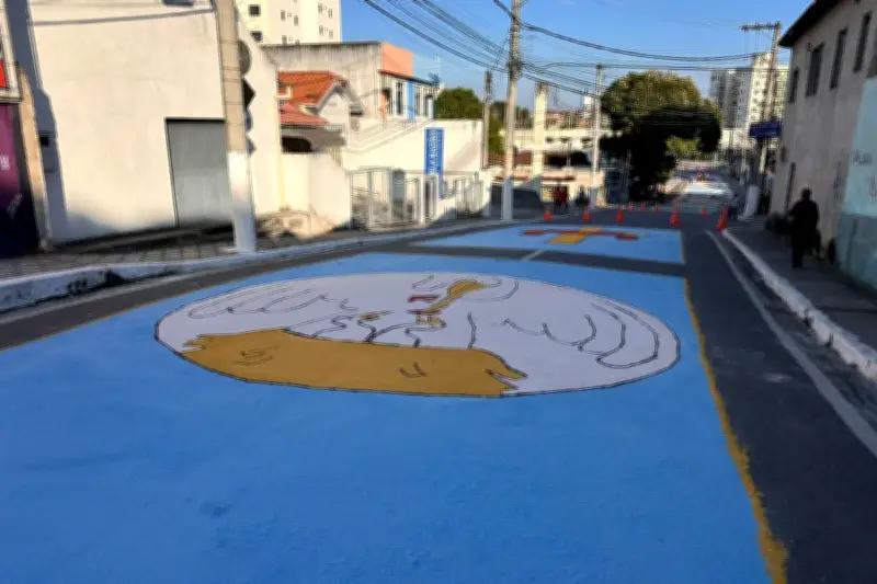 Tapetes de Corpus Christi ocupam 4,5 km em Caçapava com 90 toneladas de areia