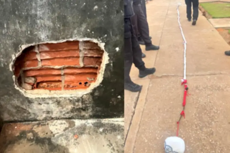 Tentativa de fuga frustrada em penitenciária de Cáceres