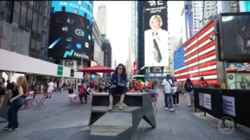 Times Square será a casa do Jornal Nacional na Copa do Mundo em Nova York