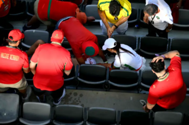 Torcedor ferido durante Brasil x Marrocos na Copa do Mundo