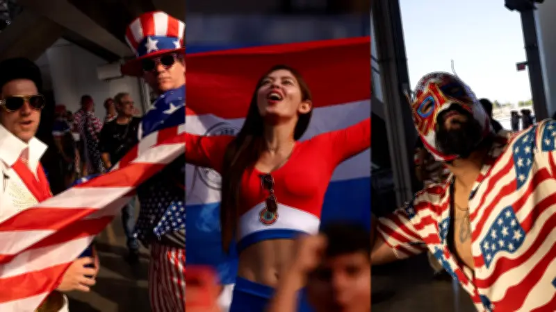 Torcedores dos EUA e Paraguai brilham com fantasias na Copa 2026