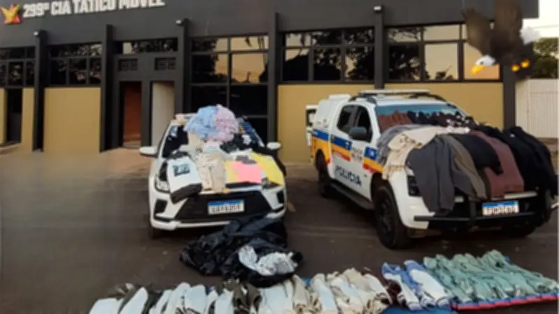 Trio peruano preso por furtar mais de 200 peças de roupa em shopping de Uberlândia