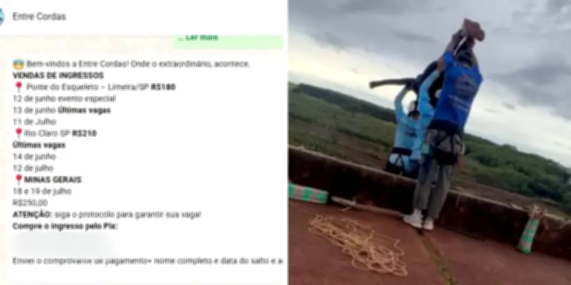 Trio preso por morte em rope jump alega não saber o erro