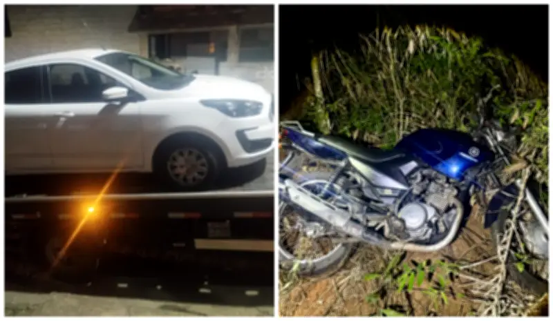 Três adolescentes detidos após roubarem moto e carro em Ipatinga