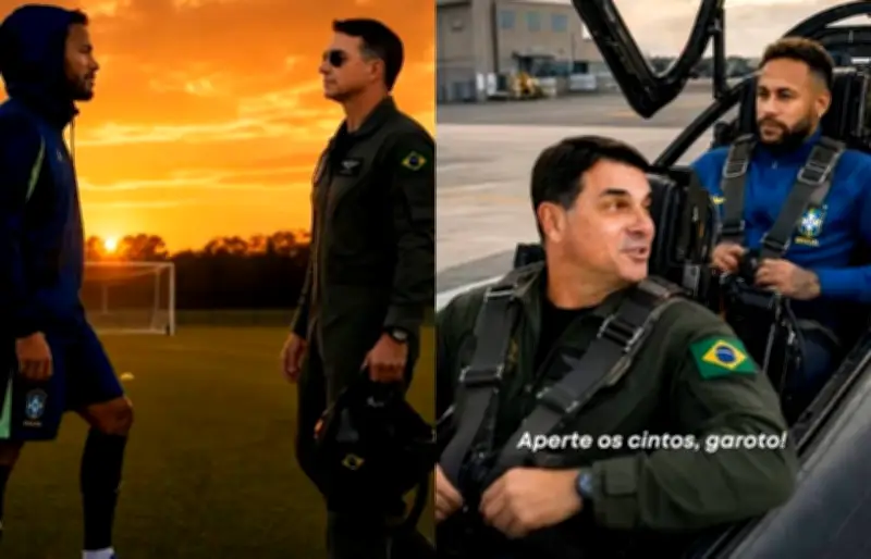 Vídeo de Flávio Bolsonaro com Neymar por IA não foi autorizado