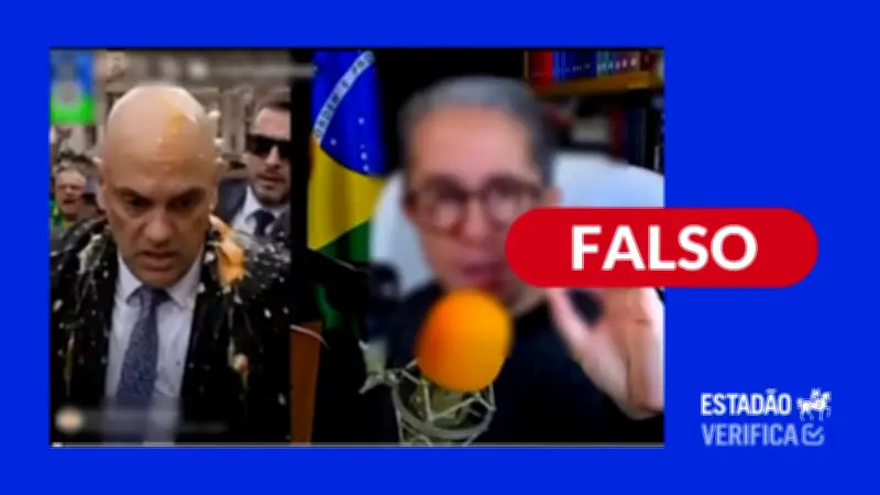 Vídeo falso com IA mostra Alexandre de Moraes coberto por ovos na Itália