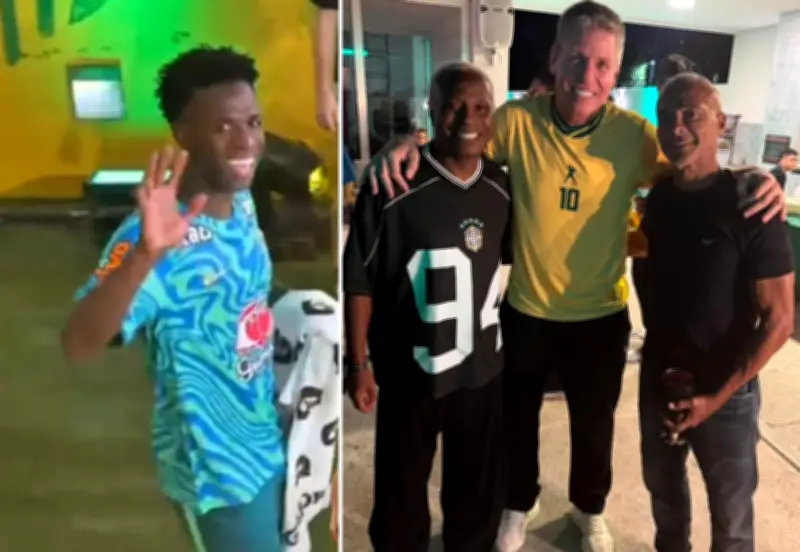 Vini Jr. e Romário celebram vitória do Brasil com festas no Rio