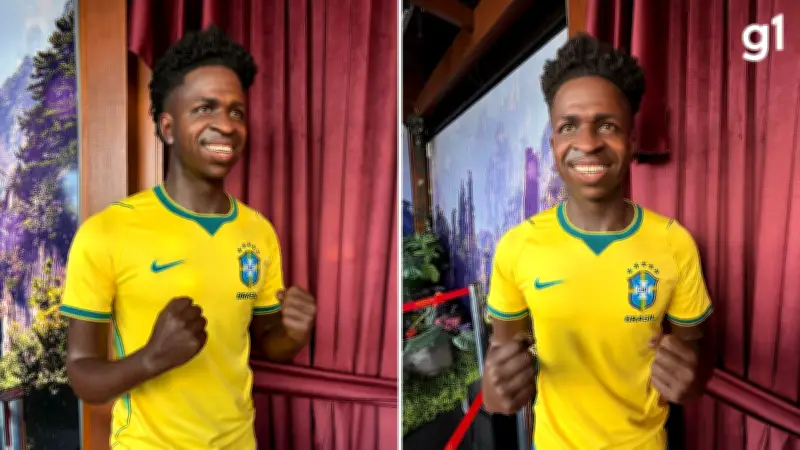 Vini Jr. ganha estátua de cera em tamanho real em Gramado