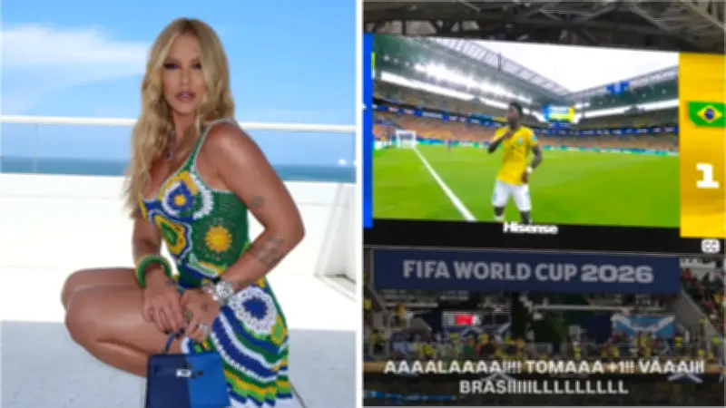 Virginia Fonseca vibra com gols de Vini Jr., mas um é anulado; ex-namorados