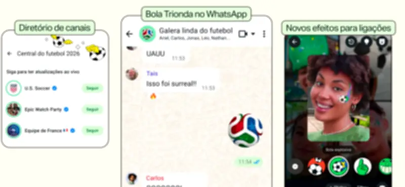 WhatsApp troca emoji de bola por Trionda e lança novidades para a Copa
