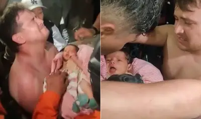Bebê de 18 dias e mãe resgatados 32h após terremoto na Venezuela