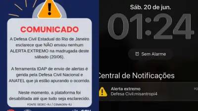 Governo alerta que falso alerta da Defesa Civil ameaça segurança pública