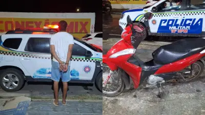 Jovem preso por quebrar medida protetiva e roubar moto da mãe no PI