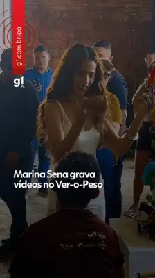 Marina Sena grava clipe no Ver-o-Peso em Belém