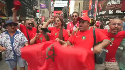 Marrocos com torcida numerosa e animada contra o Brasil na Copa