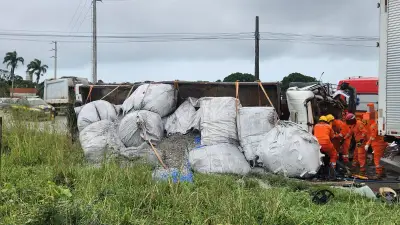Motorista de caminhão morre em acidente na BR-101 em Jaboatão