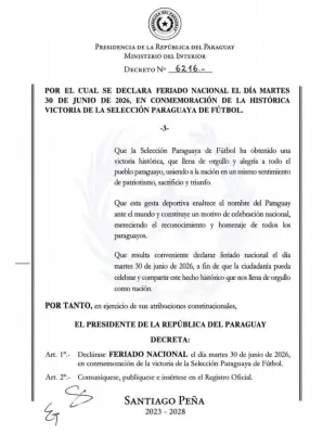 Paraguai decreta feriado após eliminar Alemanha na Copa