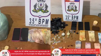 PM apreende drogas e materiais do tráfico em Mojuí dos Campos, PA
