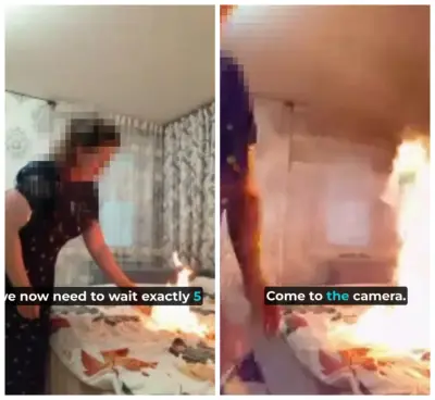 Russa incendeia apartamento após golpe de seguro; polícia investiga