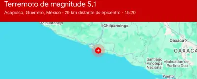 Terremoto de magnitude 5,2 atinge Guerrero, no México