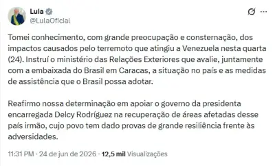 Terremotos na Venezuela: Lula oferece ajuda; Bukele envia 300 socorristas