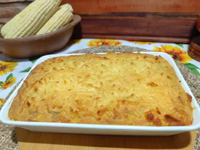 Torta de milho com carne de sol cremosa: receita junina prática