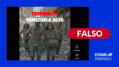 Vídeo de terremoto na Venezuela é falso e gerado por IA, aponta verificação