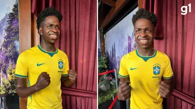Vini Jr. ganha estátua de cera em tamanho real em Gramado