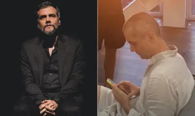 Wagner Moura surge de cabelo raspado e sem barba em turnê europeia de peça