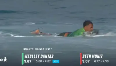 Weslley Dantas vence Seth Moniz e avança em Saquarema