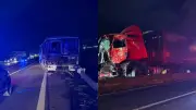 Acidente com ônibus e caminhão deixa 4 feridos na BR-369 no Paraná