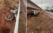 Acidente em Ribeirão Preto: motociclista tem perna amputada após derrapar e cair