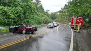 Acidente entre carro e caminhão deixa homem ferido na Rio-Santos em Angra