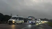 Acidente na BR-277 em Campo Largo deixa trânsito lento e congestionamento de 10 km
