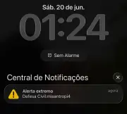 Alerta falso com 'misantropia' atinge celulares em três estados