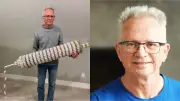 Americano constrói seringa gigante com 1.100 frascos de insulina usados em 52 anos