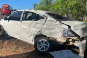 Batida entre carro e caminhão deixa mulher gravemente ferida na BR-163 em Campo Grande