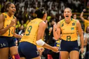 Brasil feminino de vôlei domina França e segue invicto na Liga das Nações