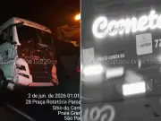 Caminhão com problema no freio bate em carreta e ônibus na Anchieta