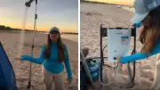 Casal cria sistema de banho quente com energia solar no Rio Araguaia