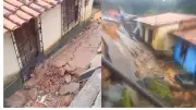 Chuva causa desmoronamento e interdita rua na Vila Dom Luiz em São Luís