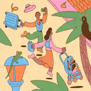 Como viajar com crianças carregando menos bagagem