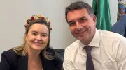Eduardo Bolsonaro defende Julia Zanatta como vice na chapa de Flávio