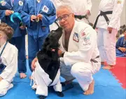 Empresário e judoca Fernando Silva palestra sobre respeito animal em colégio