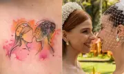 Fã tatua casal Loquinha de 'Três Graças' e rebate críticas: 'O corpo é meu'