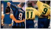 Filhos de Ronaldo e Romário recriam fotos clássicas na Seleção