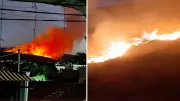 Incêndio destrói 170 campos de futebol em Baixo Guandu após fogos