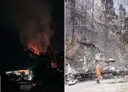 Incêndio destrói carros alegóricos da Unidos do Imperador em Nova Friburgo