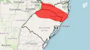 Inmet emite aviso vermelho de grande perigo para tempestades no Norte do RS