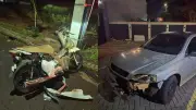 Jovem foge de acidente que deixou motociclista gravemente ferida em Cascavel